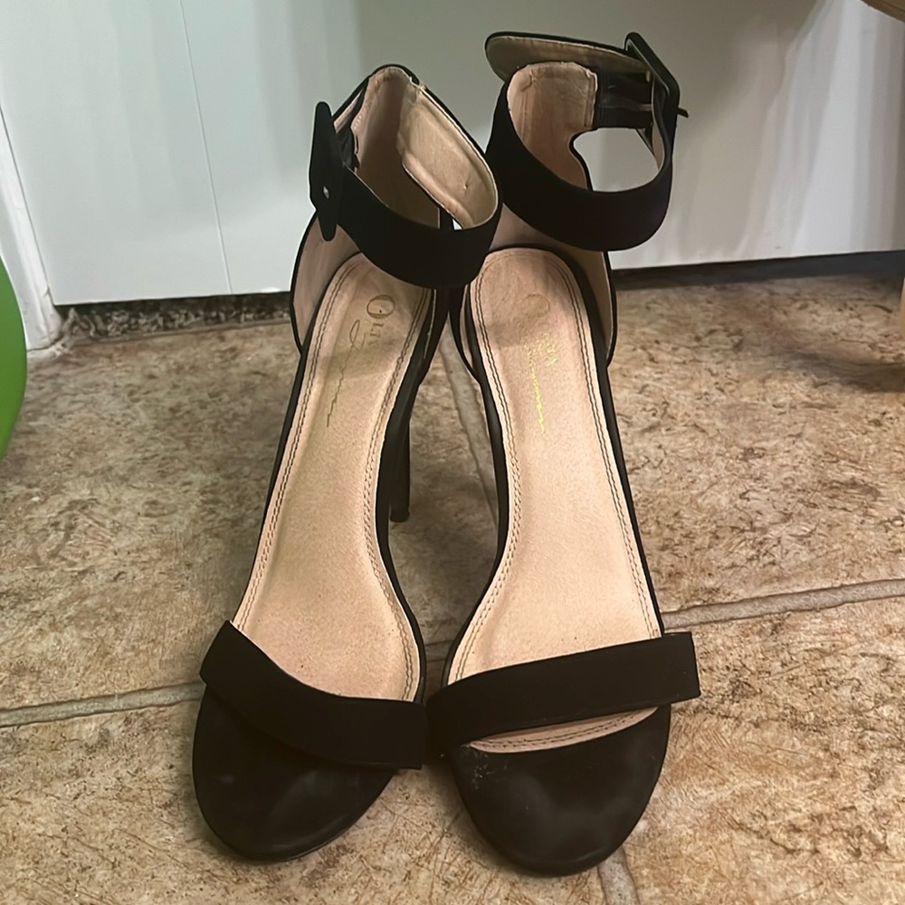 Black Strappy Sandal Heels